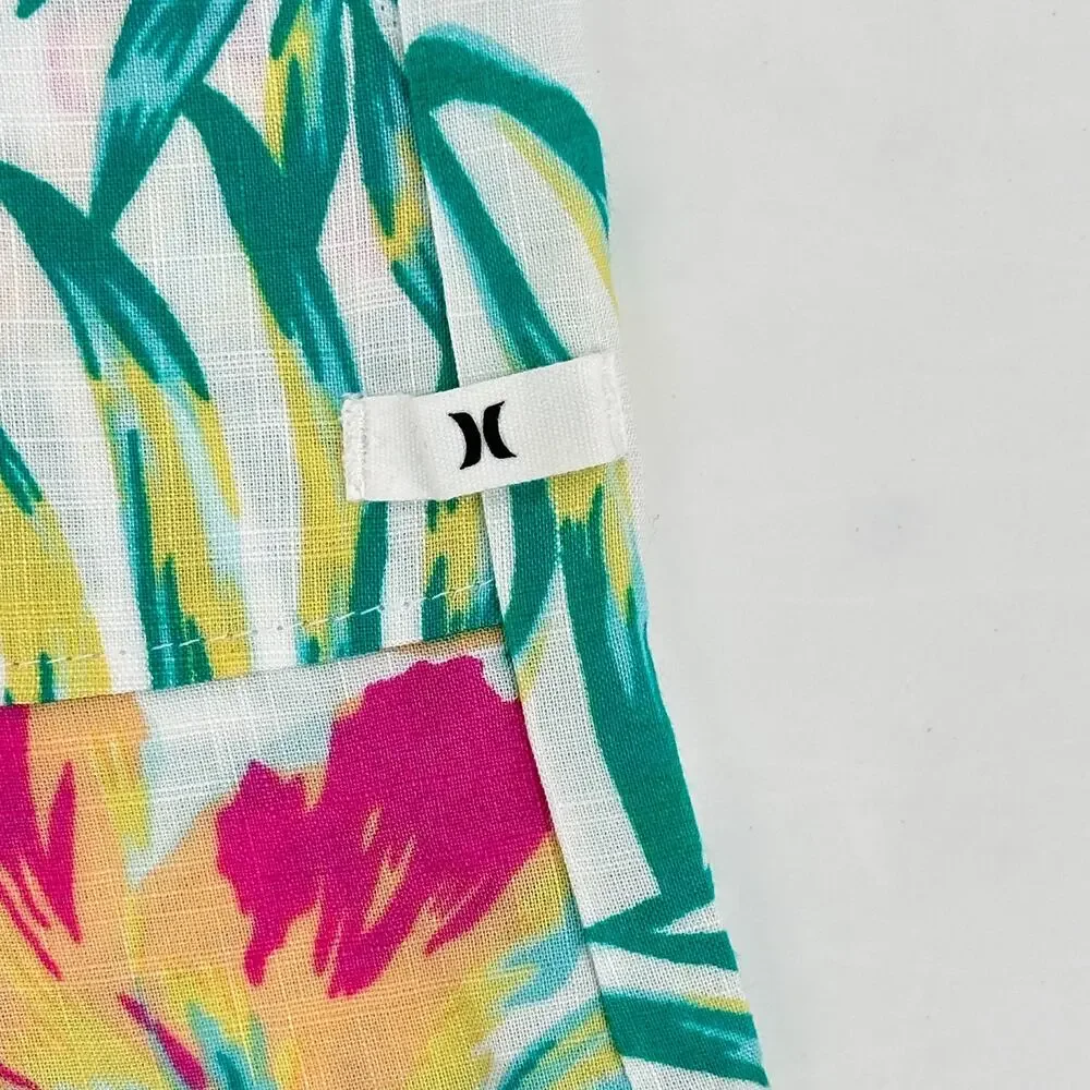 Hurley Sami Naturals Tropical Floral Print Shorts Juniors Size Medium Pull On